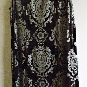 Alexia Admore crushed-velvet brocade shift dress